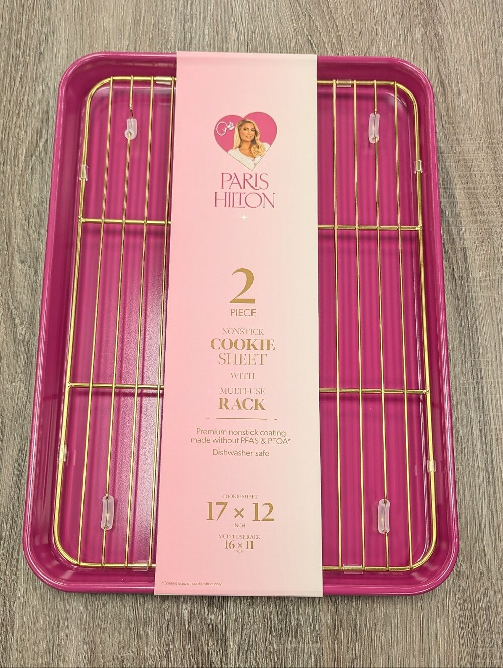 New 2pc Paris Hilton Baking Sheet + Cooling Rack